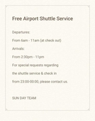 Sun Day Apartments free airport transfer